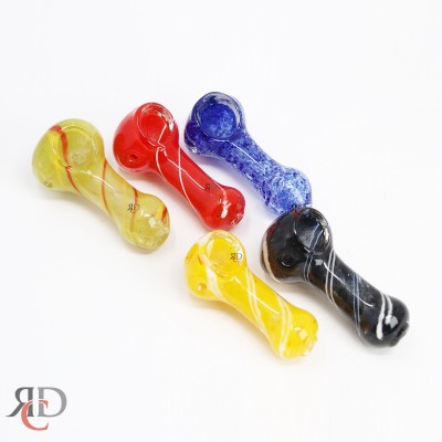 GLASS PIPE COLORED SWIRILS GP2084 1CT